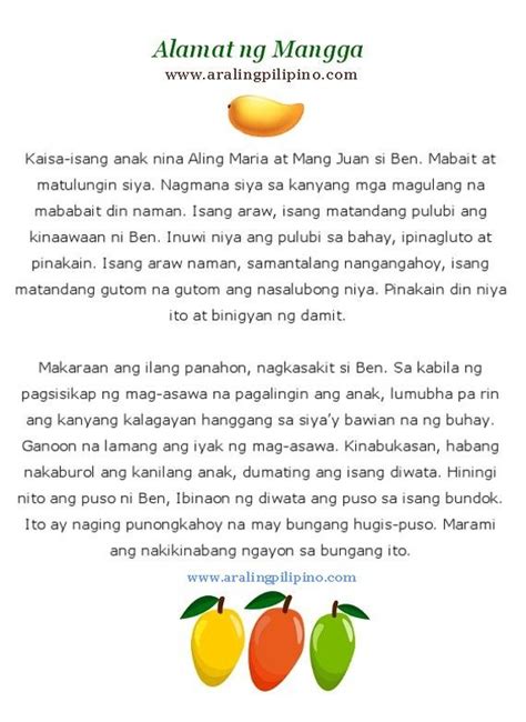 Ang Alamat ng Mangga .